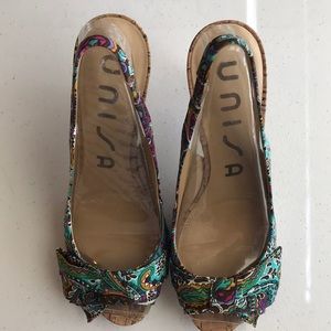 Unisa floral paisley slingbacks size 8M